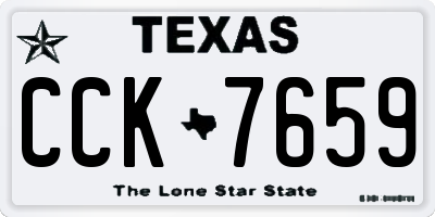 TX license plate CCK7659
