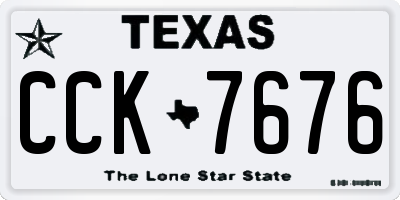 TX license plate CCK7676