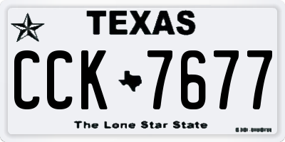 TX license plate CCK7677