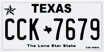 TX license plate CCK7679