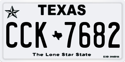 TX license plate CCK7682