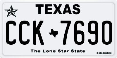 TX license plate CCK7690