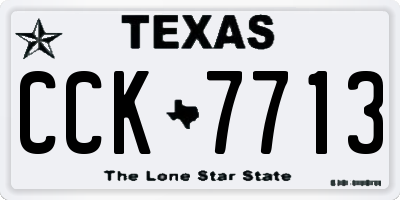 TX license plate CCK7713