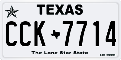 TX license plate CCK7714