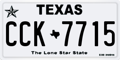 TX license plate CCK7715