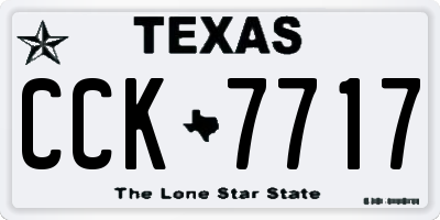 TX license plate CCK7717