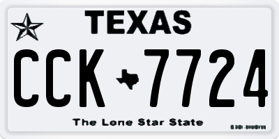 TX license plate CCK7724
