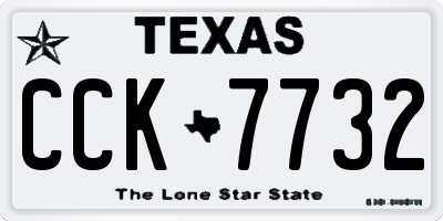 TX license plate CCK7732
