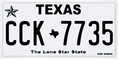 TX license plate CCK7735