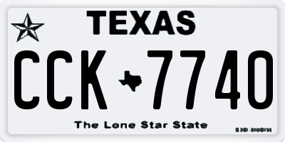 TX license plate CCK7740