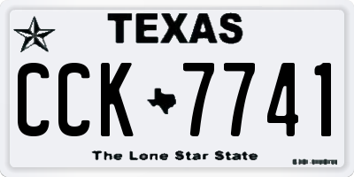 TX license plate CCK7741