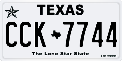 TX license plate CCK7744
