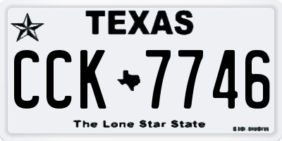 TX license plate CCK7746