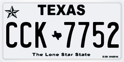 TX license plate CCK7752