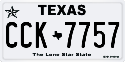 TX license plate CCK7757