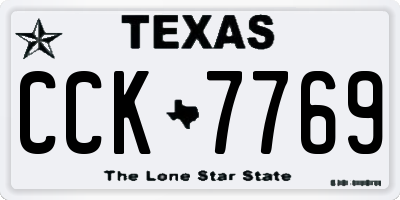 TX license plate CCK7769