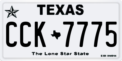 TX license plate CCK7775