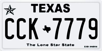 TX license plate CCK7779