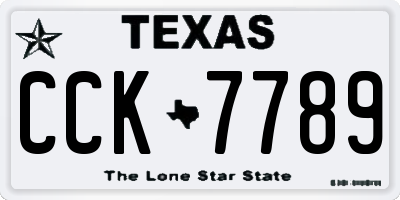 TX license plate CCK7789