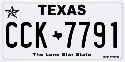 TX license plate CCK7791