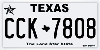 TX license plate CCK7808