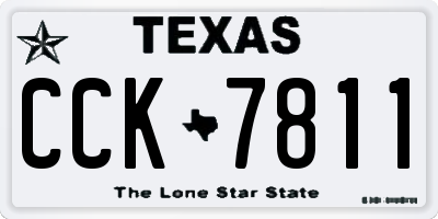 TX license plate CCK7811