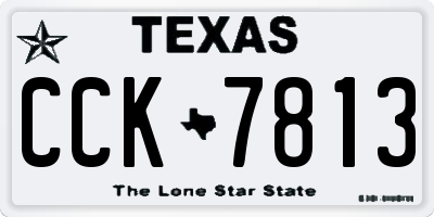 TX license plate CCK7813