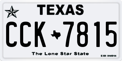 TX license plate CCK7815