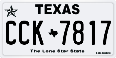 TX license plate CCK7817