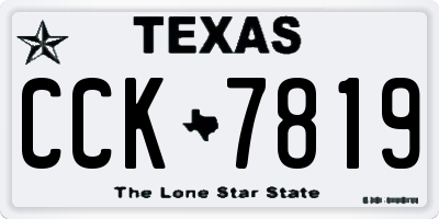 TX license plate CCK7819