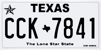TX license plate CCK7841