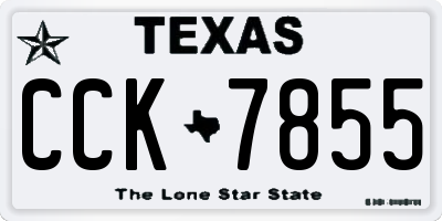 TX license plate CCK7855