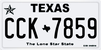 TX license plate CCK7859