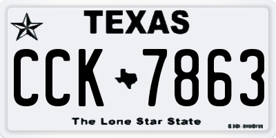 TX license plate CCK7863
