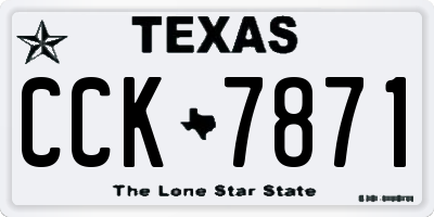 TX license plate CCK7871