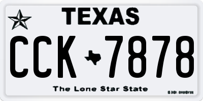 TX license plate CCK7878