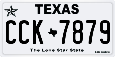 TX license plate CCK7879