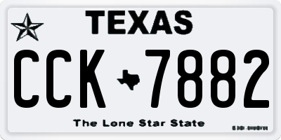 TX license plate CCK7882