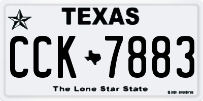 TX license plate CCK7883