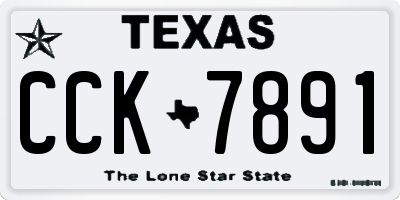 TX license plate CCK7891