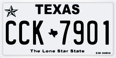 TX license plate CCK7901