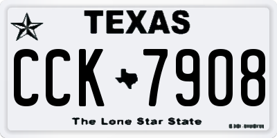 TX license plate CCK7908