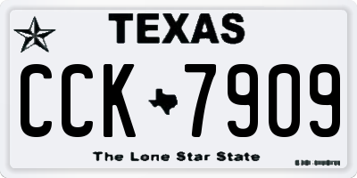 TX license plate CCK7909