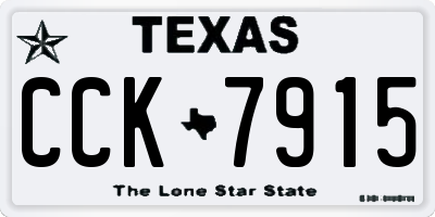 TX license plate CCK7915