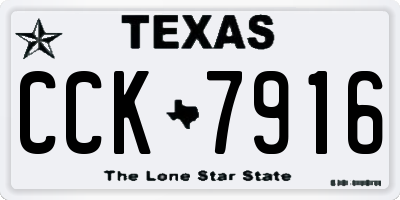 TX license plate CCK7916