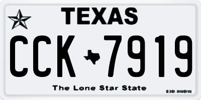 TX license plate CCK7919
