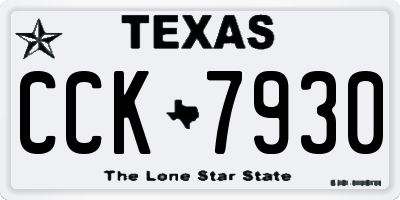 TX license plate CCK7930