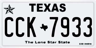 TX license plate CCK7933