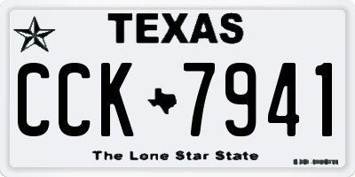 TX license plate CCK7941