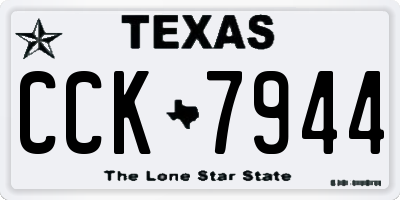 TX license plate CCK7944